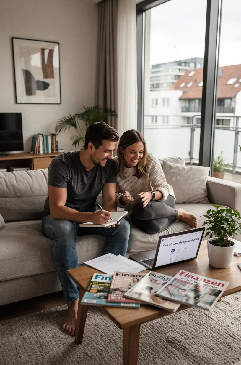 Smartphone-Bildschirm mit App zur schnellen Übersicht persönlicher Finanzen.